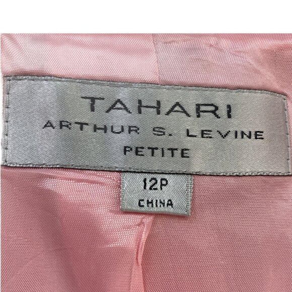 Tahari Arthur S. Levine 12P Pink Two-Piece Jacket & Sleeveless Top Womens Petite - Picture 12 of 14
